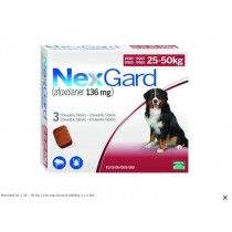 NexGard XL ( 25 - 50 kg ) 136 mg žuvacie tablety 3 x 1 tbl.